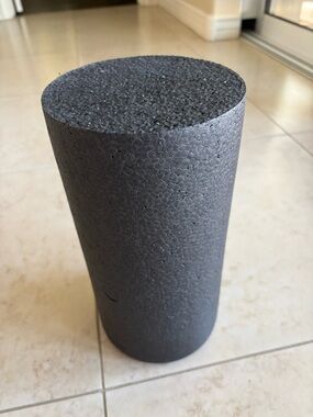 Black Foam Roller Cylinder - Versatile Home Exercise Support